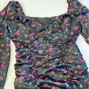 NWT floral pink and black dress